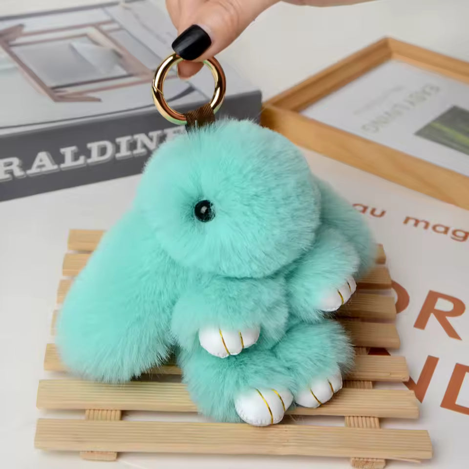 Bunny Fur Keychain