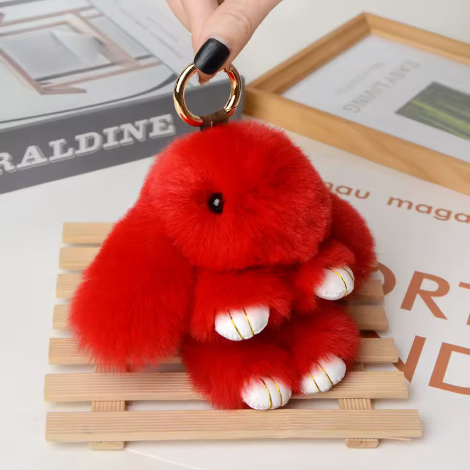 Bunny Fur Keychain