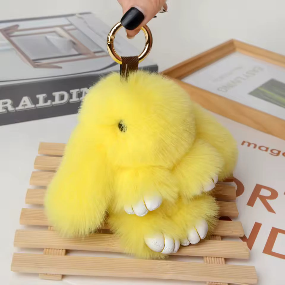 Bunny Fur Keychain