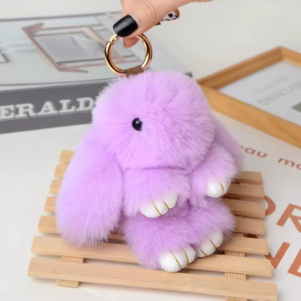 Bunny Fur Keychain