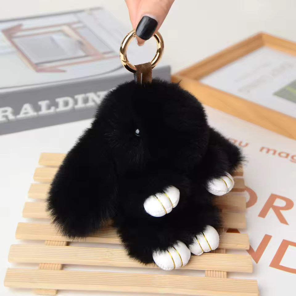 Bunny Fur Keychain