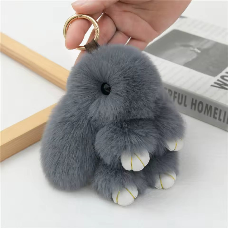Bunny Fur Keychain