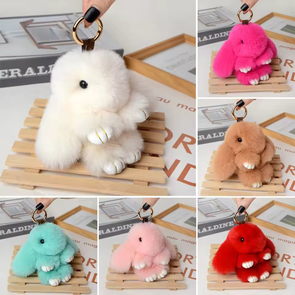 Bunny Fur Keychain