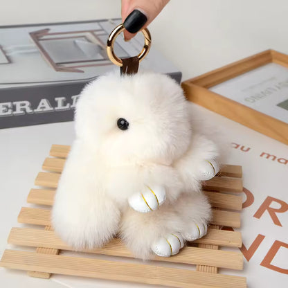 Bunny Fur Keychain
