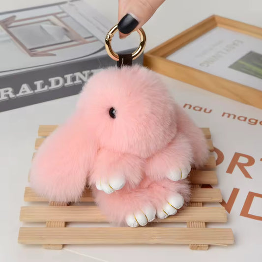 Bunny Fur Keychain